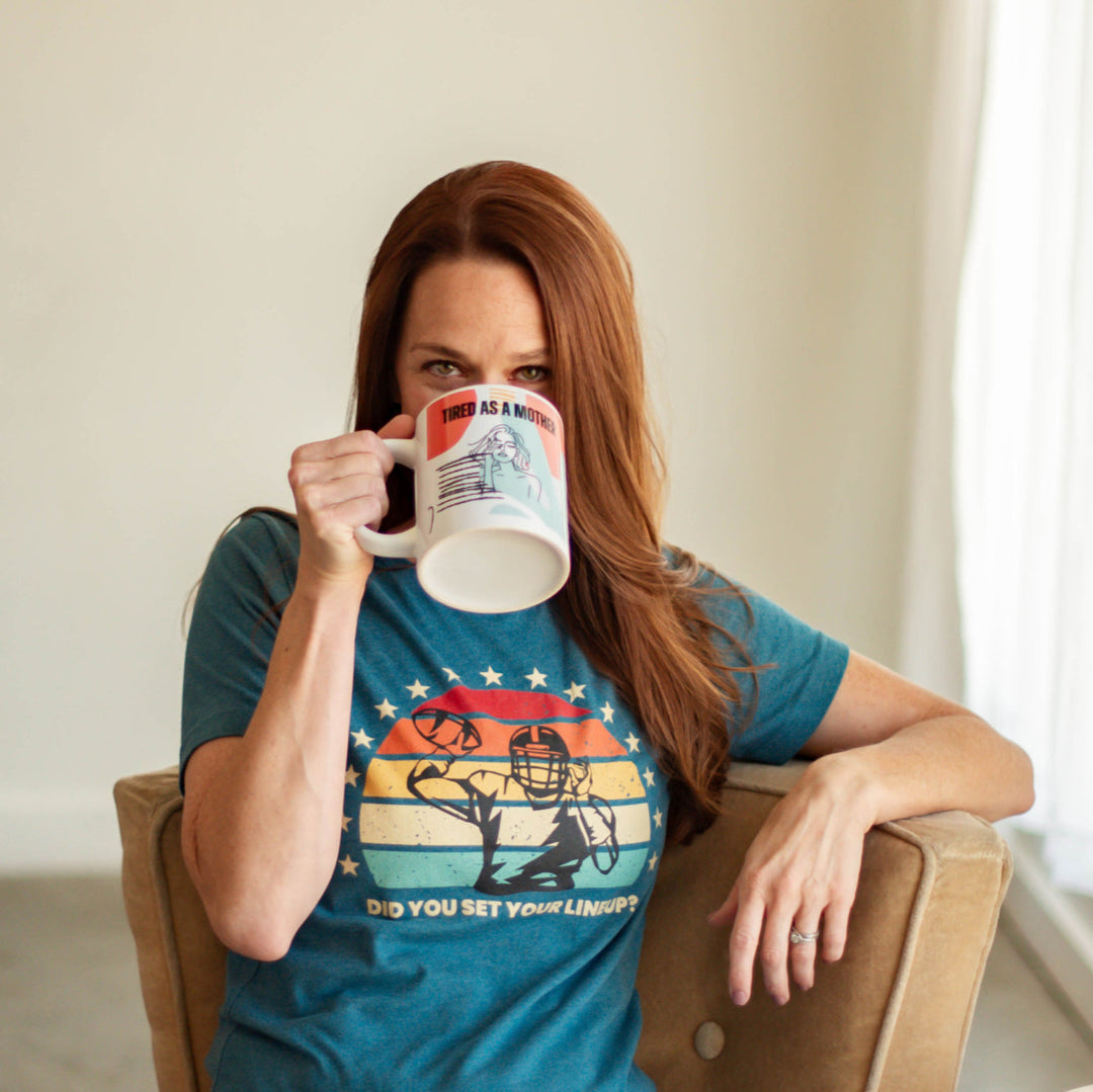 Set Your Lineup Fantasy Football Tee: Bold Color Palette