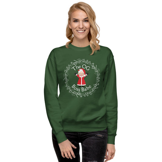 Mrs. Claus Boss Babe Christmas Sweatshirt