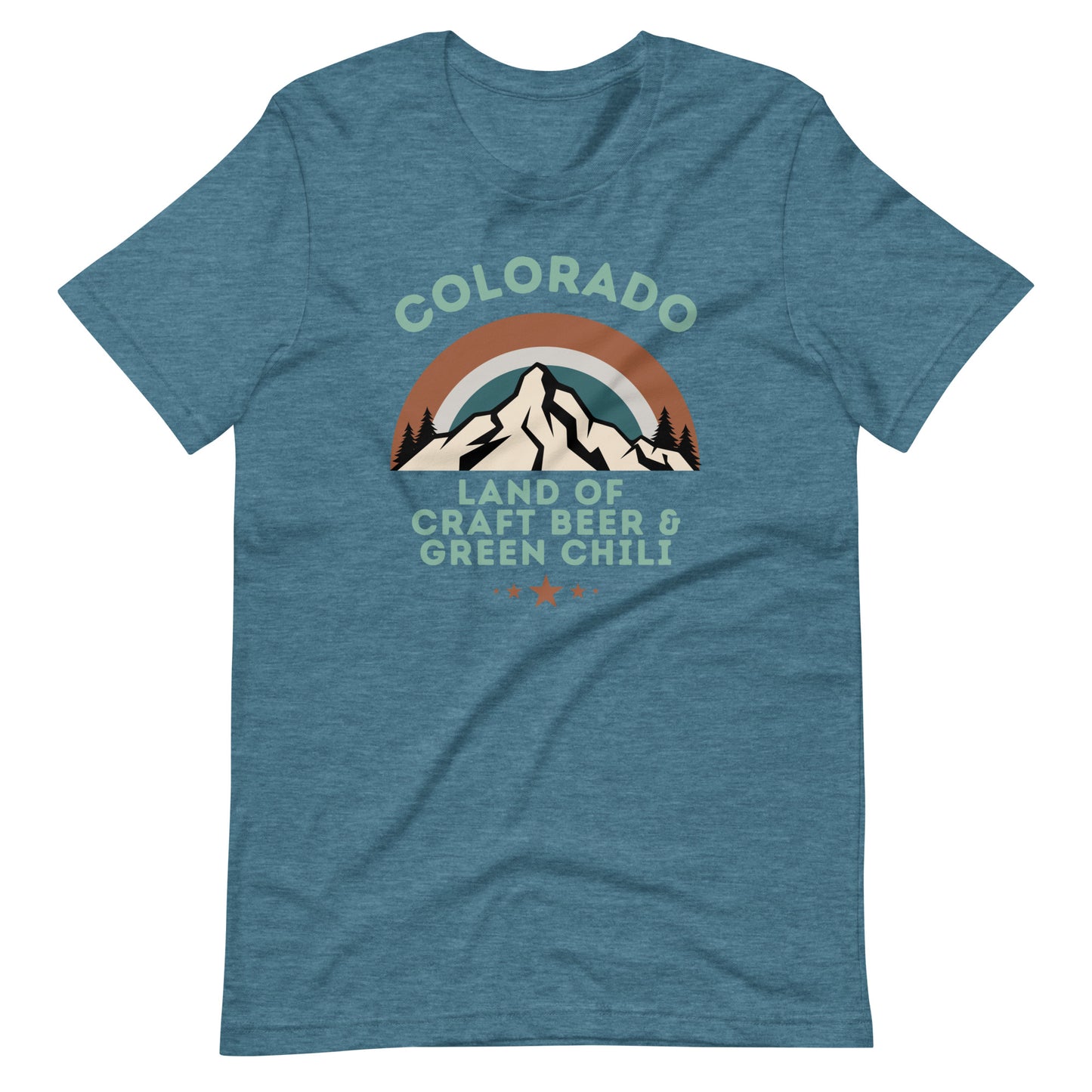 Colorado Craft Beer & Green Chili Tee: Bold Shades