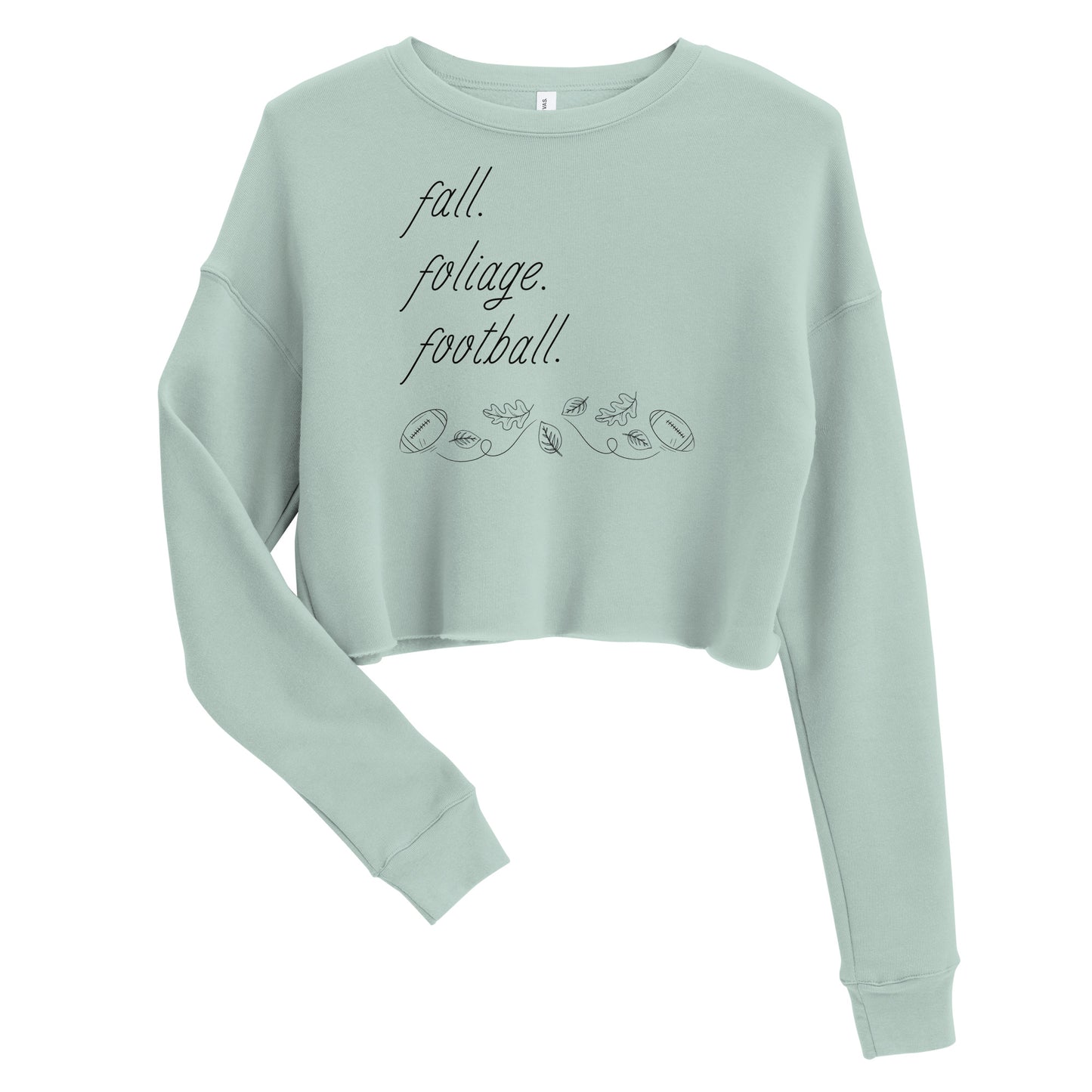 Falling For Football Cropped Sweatshirt