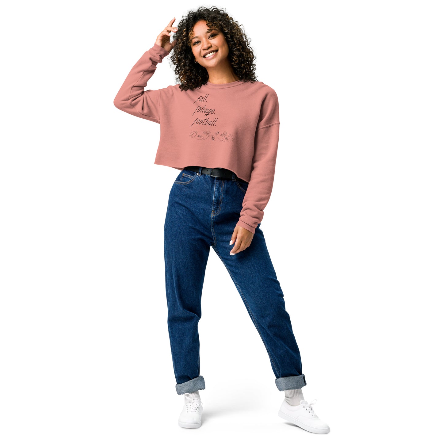 Falling For Football Cropped Sweatshirt