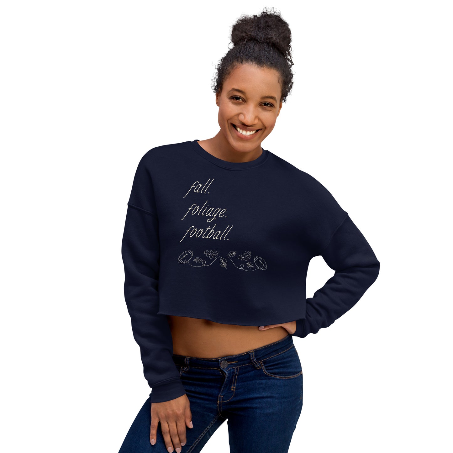 Falling For Football Cropped Sweatshirt